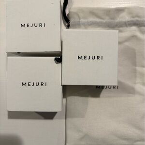 Mejuri Jewelry Packaging Lot – Boxes, Pouches, Polishing Cloths, Storage Strips